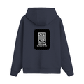 Oversized Hoodie | Unisex Relaxed Fit | 400 GSM Cotton Blend | DTG Printed | Drop Shoulder, Pre-Shrunk | Adults | Typographic | Determination - back - Navy Blue - mockup 2