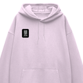 Oversized Hoodie | Unisex Relaxed Fit | 400 GSM Cotton Blend | DTG Printed | Drop Shoulder, Pre-Shrunk | Adults | Typographic | Determination - right pocket - Light Baby Pink - mockup 4