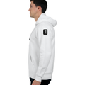 Oversized Hoodie | Unisex Relaxed Fit | 400 GSM Cotton Blend | DTG Printed | Drop Shoulder, Pre-Shrunk | Adults | Typographic | Determination - left sleeve - White - mockup 5