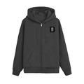 Zip Hoodie | Unisex Adult | 90% Cotton 10% Polyester DTF | Full Zipper & Pouch Pocket | Typographic | Determination | Everyday | Confident - left pocket - Black - mockup 2