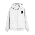 Zip Hoodie | Unisex Adult | 90% Cotton 10% Polyester DTF | Full Zipper & Pouch Pocket | Typographic | Determination | Everyday | Confident - left pocket - White - mockup 2