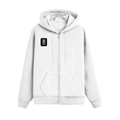 Zip Hoodie | Unisex Adult | 90% Cotton 10% Polyester DTF | Full Zipper & Pouch Pocket | Typographic | Determination | Everyday | Confident - right pocket - White - mockup 3