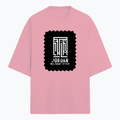 Terry Oversized Tee | Oversized Fit | 260 GSM Terry Cotton Blend | DTF Print Ready | Breathable, Durable, Soft | Unisex Adult | Typographic - front - Flamingo - mockup 1