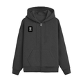 Zip Hoodie | Unisex Adult | 400 GSM Cotton Blend | Embroidery | Pouch Pocket & Full Zip | Typographic | Determination | Everyday | Confident - right pocket - Black - mockup 3