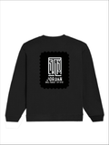 Oversized Sweatshirt | Roomy Relaxed Fit | 400 GSM Cotton Blend | Pre-Shrunk Drop Shoulder | Unisex Adult | Typographic | Determination - DTF Print - back - Black - mockup 2