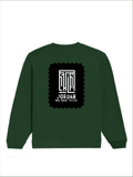 Oversized Sweatshirt | Roomy Relaxed Fit | 400 GSM Cotton Blend | Pre-Shrunk Drop Shoulder | Unisex Adult | Typographic | Determination - DTF Print - back - Bottle Green - mockup 2