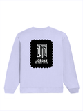 Oversized Sweatshirt | Roomy Relaxed Fit | 400 GSM Cotton Blend | Pre-Shrunk Drop Shoulder | Unisex Adult | Typographic | Determination - DTF Print - back - Lavender - mockup 2