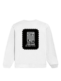 Oversized Sweatshirt | Roomy Relaxed Fit | 400 GSM Cotton Blend | Pre-Shrunk Drop Shoulder | Unisex Adult | Typographic | Determination - DTF Print - back - White - mockup 2