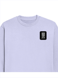 Oversized Sweatshirt | Roomy Relaxed Fit | 400 GSM Cotton Blend | Pre-Shrunk Drop Shoulder | Unisex Adult | Typographic | Determination - DTF Print - left pocket - Lavender - mockup 3