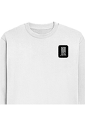 Oversized Sweatshirt | Roomy Relaxed Fit | 400 GSM Cotton Blend | Pre-Shrunk Drop Shoulder | Unisex Adult | Typographic | Determination - DTF Print - left pocket - White - mockup 3