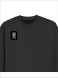 Oversized Sweatshirt | Roomy Relaxed Fit | 400 GSM Cotton Blend | Pre-Shrunk Drop Shoulder | Unisex Adult | Typographic | Determination - DTF Print - right pocket - Black - mockup 4