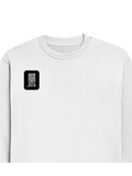 Oversized Sweatshirt | Roomy Relaxed Fit | 400 GSM Cotton Blend | Pre-Shrunk Drop Shoulder | Unisex Adult | Typographic | Determination - DTF Print - right pocket - White - mockup 4