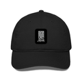 Classic Baseball Cap | Universal Fit | 280 GSM Drill Cotton | DTG Print | Sun Protection | Unisex Adults | Typographic | Determination | Everyday - front - Black - mockup 1