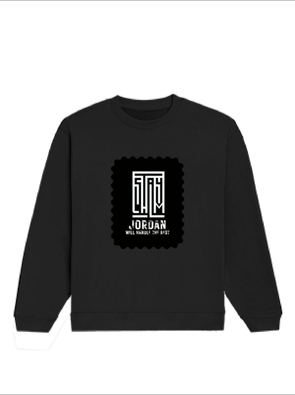 Oversized Sweatshirt | Roomy Relaxed Fit | 400 GSM Cotton Blend | Embroidery | Pre-Shrunk Drop Shoulder | Unisex Adult | Typographic | Determination