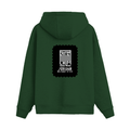 Oversized Hoodie | Relaxed Fit Drop Shoulder Unisex | 400 GSM Cotton Blend Embroidery | Pre-Shrunk Bio Washed | Adult | Typographic | Determination - back - Bottle Green - mockup 2