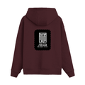 Oversized Hoodie | Relaxed Fit Drop Shoulder Unisex | 400 GSM Cotton Blend Embroidery | Pre-Shrunk Bio Washed | Adult | Typographic | Determination - back - Maroon - mockup 2