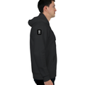 Oversized Hoodie | Relaxed Fit Drop Shoulder Unisex | 400 GSM Cotton Blend Embroidery | Pre-Shrunk Bio Washed | Adult | Typographic | Determination - right sleeve - Black - mockup 6