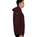 Oversized Hoodie | Relaxed Fit Drop Shoulder Unisex | 400 GSM Cotton Blend Embroidery | Pre-Shrunk Bio Washed | Adult | Typographic | Determination - right sleeve - Maroon - mockup 6