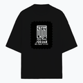 Terry Oversized Tee | Unisex Adult | 260 GSM Terry Cotton Blend | Embroidered | Ultra-Soft & Breathable | Typographic | Determination | Everyday - front - Black - mockup 1