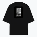 Terry Oversized Tee | Unisex Adult | 260 GSM Terry Cotton Blend | Embroidered | Ultra-Soft & Breathable | Typographic | Determination | Everyday - back - Black - mockup 2