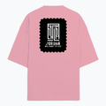 Terry Oversized Tee | Unisex Adult | 260 GSM Terry Cotton Blend | Embroidered | Ultra-Soft & Breathable | Typographic | Determination | Everyday - back - Flamingo - mockup 2