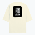 Terry Oversized Tee | Unisex Adult | 260 GSM Terry Cotton Blend | Embroidered | Ultra-Soft & Breathable | Typographic | Determination | Everyday - back - Off White - mockup 2