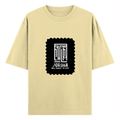 Oversized Standard T-Shirt | Unisex Oversized Fit | 180 GSM 100% Super Combed Cotton | DTF Print | Soft & Durable | Typographic | Determination - front - Beige - mockup 1