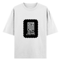 Oversized Standard T-Shirt | Unisex Oversized Fit | 180 GSM 100% Super Combed Cotton | DTF Print | Soft & Durable | Typographic | Determination - front - White - mockup 1