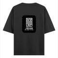 Oversized Standard T-Shirt | Unisex Oversized Fit | 180 GSM 100% Super Combed Cotton | DTF Print | Soft & Durable | Typographic | Determination - back - Black - mockup 2