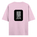 Oversized Standard T-Shirt | Unisex Oversized Fit | 180 GSM 100% Super Combed Cotton | DTF Print | Soft & Durable | Typographic | Determination - back - Light Baby Pink - mockup 2