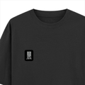 Oversized Standard T-Shirt | Unisex Oversized Fit | 180 GSM 100% Super Combed Cotton | DTF Print | Soft & Durable | Typographic | Determination - left pocket - Black - mockup 3