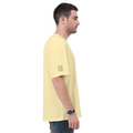 Oversized Standard T-Shirt | Unisex Oversized Fit | 180 GSM 100% Super Combed Cotton | DTF Print | Soft & Durable | Typographic | Determination - left sleeve - Beige - mockup 5