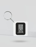 Keychain | Rectangle, Square, Slim Options | Acrylic UV Printed | Fade-Proof, Glossy Finish | Unisex | Typographic | Determination | Everyday - front_Square - Square - White - mockup 1