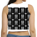 Sports Bra | Women's XS-3XL | Poly-Spandex Blend | All-Over Print | Supportive, Removable Pads | Typographic | Determination | Everyday | Confident - back - White - mockup 2