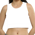 Sports Bra | Women's XS-3XL | Poly-Spandex Blend | All-Over Print | Supportive, Removable Pads | Typographic | Determination | Everyday | Confident - belt - White - mockup 3