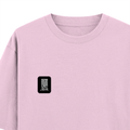 Oversized Standard T-Shirt | Oversized Fit Unisex | 100% Super Combed Cotton Embroidery | Soft, Breathable, Durable | Unisex Adult | Typographic - left pocket - Light Baby Pink - mockup 3