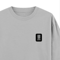 Oversized Standard T-Shirt | Oversized Fit Unisex | 100% Super Combed Cotton Embroidery | Soft, Breathable, Durable | Unisex Adult | Typographic - right pocket - Grey Melange - mockup 4