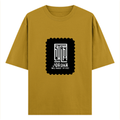 Oversized Classic T-Shirt | Unisex Oversized Fit | 100% Super-Combed Cotton | Pre-Shrunk & Ribbed Neck | Adults | Typographic | Determination - front - Mustard Yellow - mockup 1