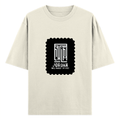 Oversized Classic T-Shirt | Unisex Oversized Fit | 100% Super-Combed Cotton | Pre-Shrunk & Ribbed Neck | Adults | Typographic | Determination - front - Off White - mockup 1