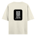 Oversized Classic T-Shirt | Unisex Oversized Fit | 100% Super-Combed Cotton | Pre-Shrunk & Ribbed Neck | Adults | Typographic | Determination - back - Off White - mockup 2