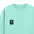 Oversized Classic T-Shirt | Unisex Oversized Fit | 100% Super-Combed Cotton | Pre-Shrunk & Ribbed Neck | Adults | Typographic | Determination - left pocket - Mint - mockup 3