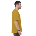 Oversized Classic T-Shirt | Unisex Oversized Fit | 100% Super-Combed Cotton | Pre-Shrunk & Ribbed Neck | Adults | Typographic | Determination - left sleeve - Mustard Yellow - mockup 5