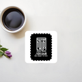 Acrylic Coaster | Standard | Durable Acrylic | UV Printed | Glossy Finish | Fade-Proof | Unisex | Typographic | Determination | Everyday | Confident - front_2 - Square - White - mockup 2