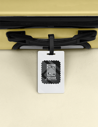 Luggage Tag | Travel Accessory | Acrylic UV Printed Double-Sided | Secure Strap, Glossy, Durable | Unisex | Typographic | Determination | Everyday