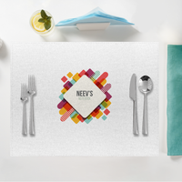 Personalized Geometric Placemat All Over Printing for Student - Back To School Gift