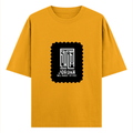 Oversized Classic T-Shirt | Unisex Fit | 100% Super-Combed Cotton | Pre-Shrunk, Double-Stitched | Adults | Typographic | Determination | Everyday - front - Golden Yellow - mockup 1