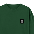 Oversized Classic T-Shirt | Unisex Fit | 100% Super-Combed Cotton | Pre-Shrunk, Double-Stitched | Adults | Typographic | Determination | Everyday - right pocket - Bottle Green - mockup 4