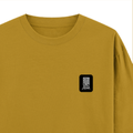 Oversized Classic T-Shirt | Unisex Fit | 100% Super-Combed Cotton | Pre-Shrunk, Double-Stitched | Adults | Typographic | Determination | Everyday - right pocket - Mustard Yellow - mockup 4