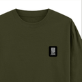 Oversized Classic T-Shirt | Unisex Fit | 100% Super-Combed Cotton | Pre-Shrunk, Double-Stitched | Adults | Typographic | Determination | Everyday - right pocket - Olive Green - mockup 4