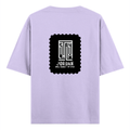 Oversized Classic T-Shirt | Unisex Oversized Fit | 100% Super-Combed Cotton | Embroidery, Pre-Shrunk, Ribbed Neck | Adult | Typographic - back - Lavender - mockup 2